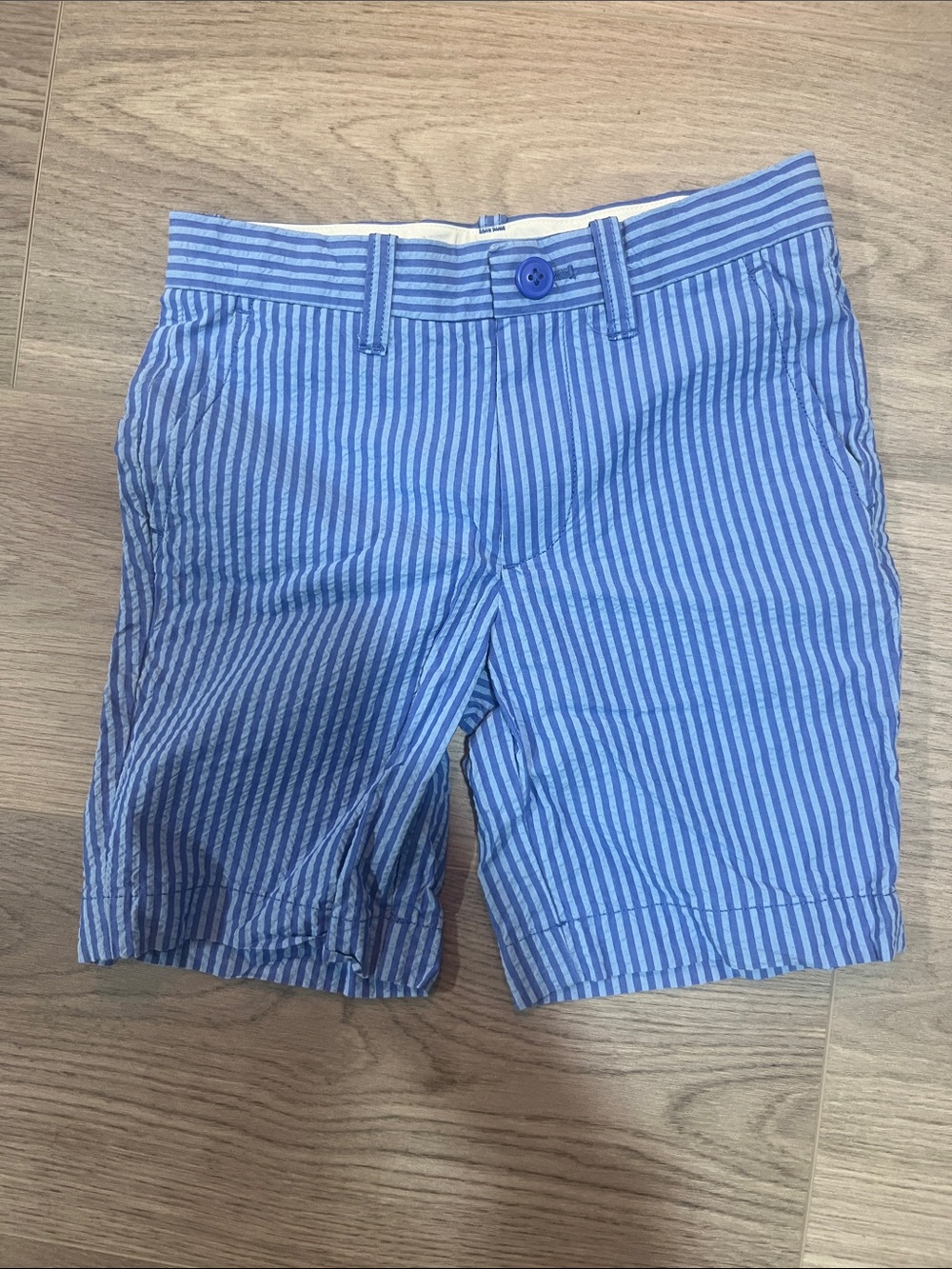 Blue striped Crewcuts shorts size 6